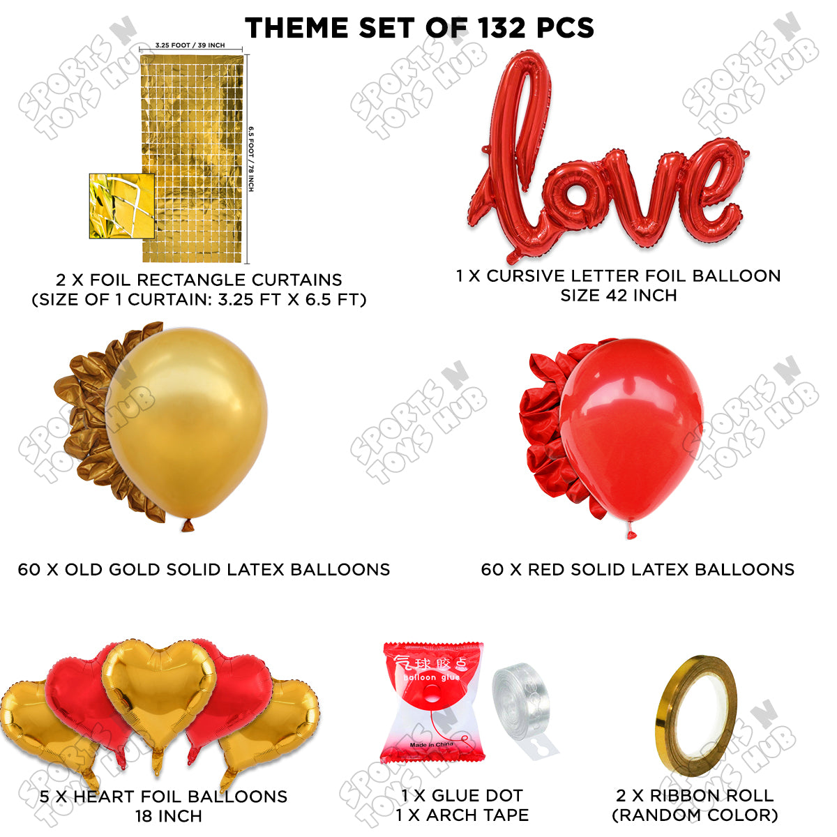 Love Cursive Foil Letter Arch Theme Collection