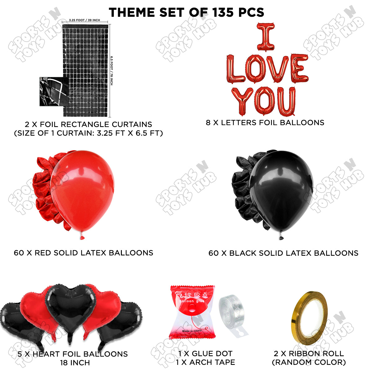 I Love You Foil Letter Arch Theme Collection