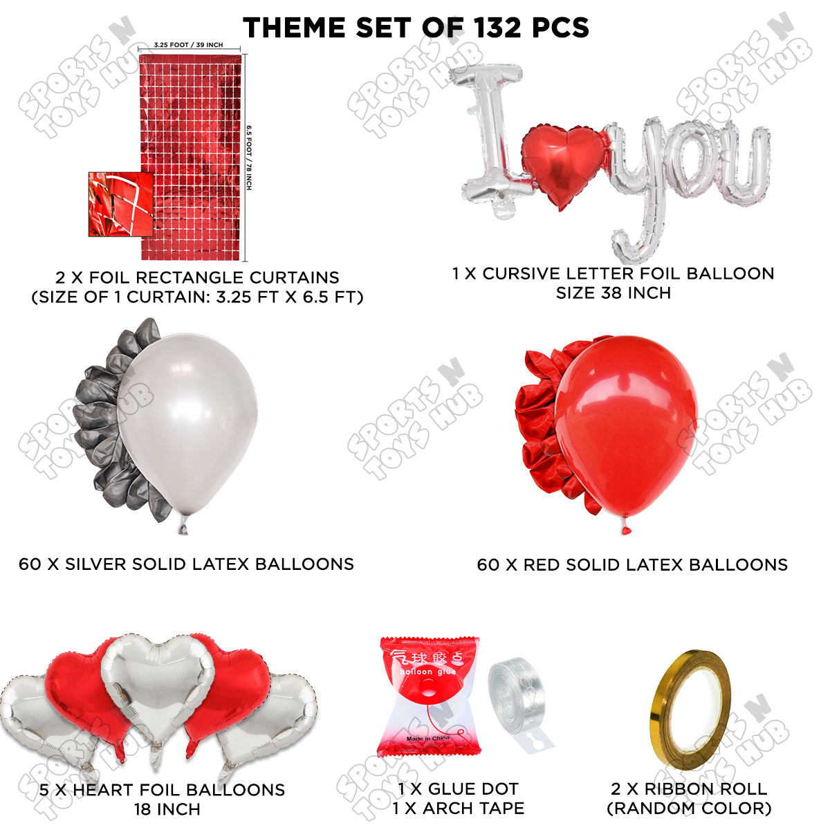 I ♥ You Foil Letter Theme Collection