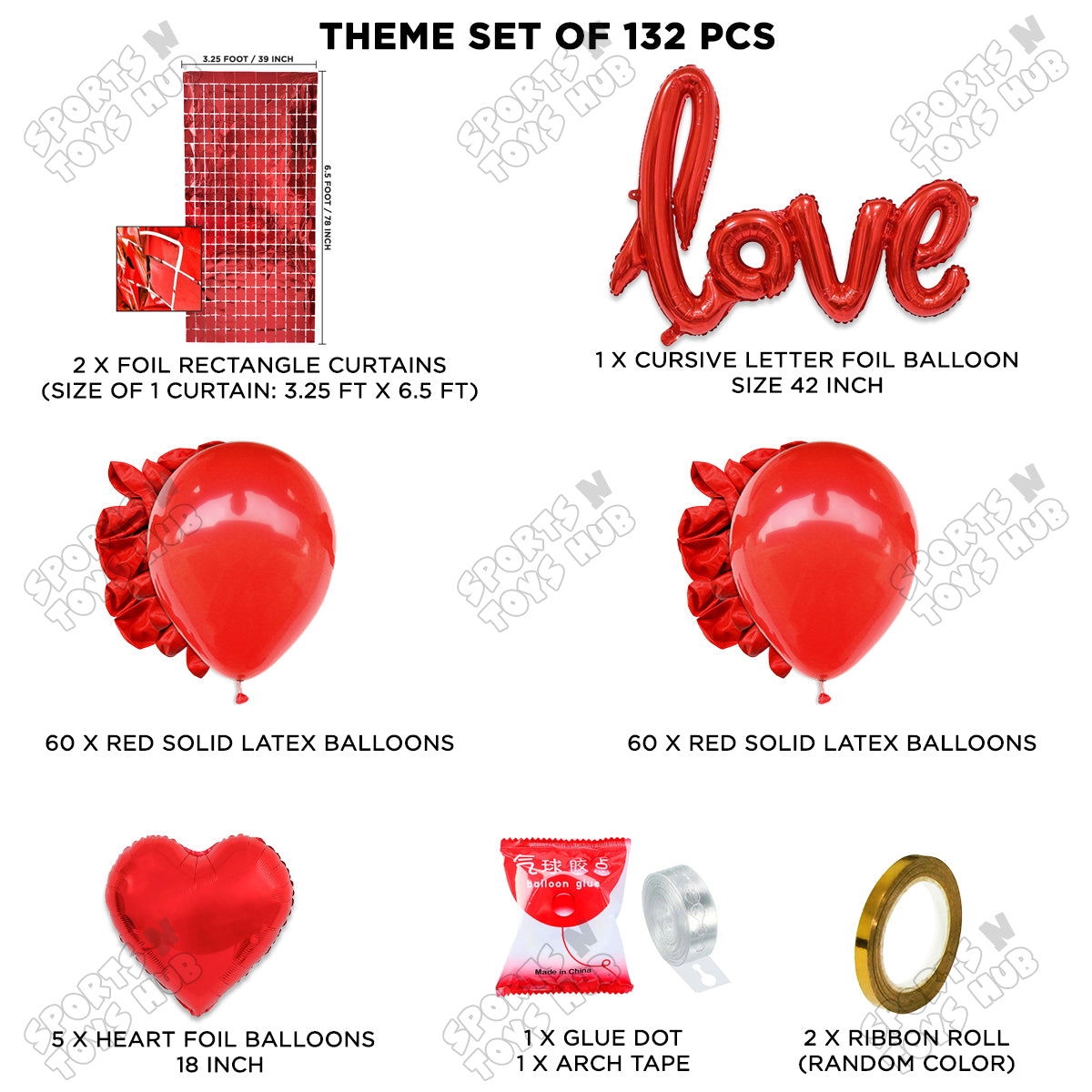 Jumbo Love Foil Balloon Set Arch Theme Collection