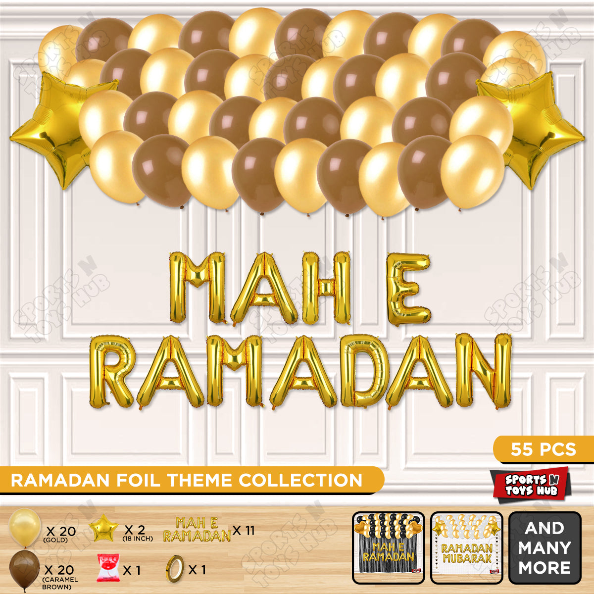Mah E Ramadan Foil Balloon Garland Theme Collection