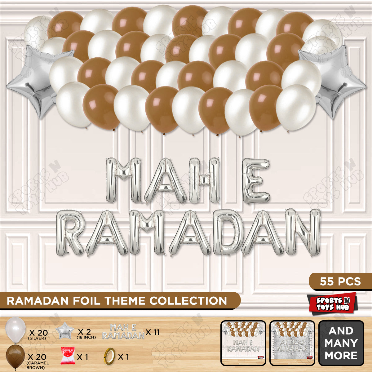 Mah E Ramadan Foil Balloon Garland Theme Collection