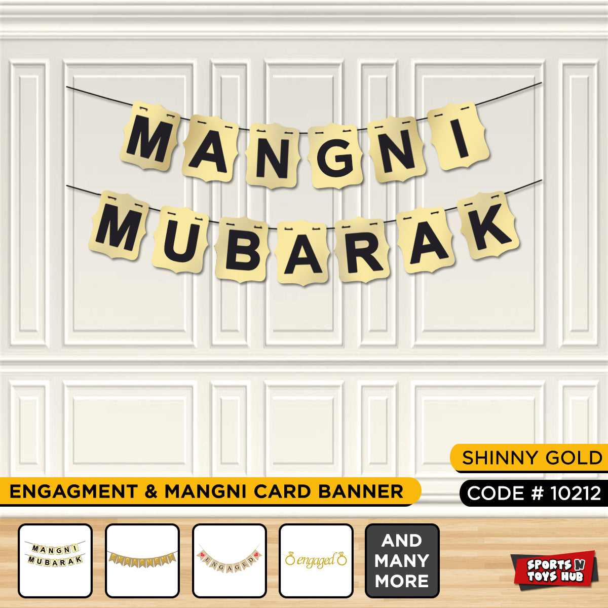 Engagement & Mangni Shinny Gold Card Banner