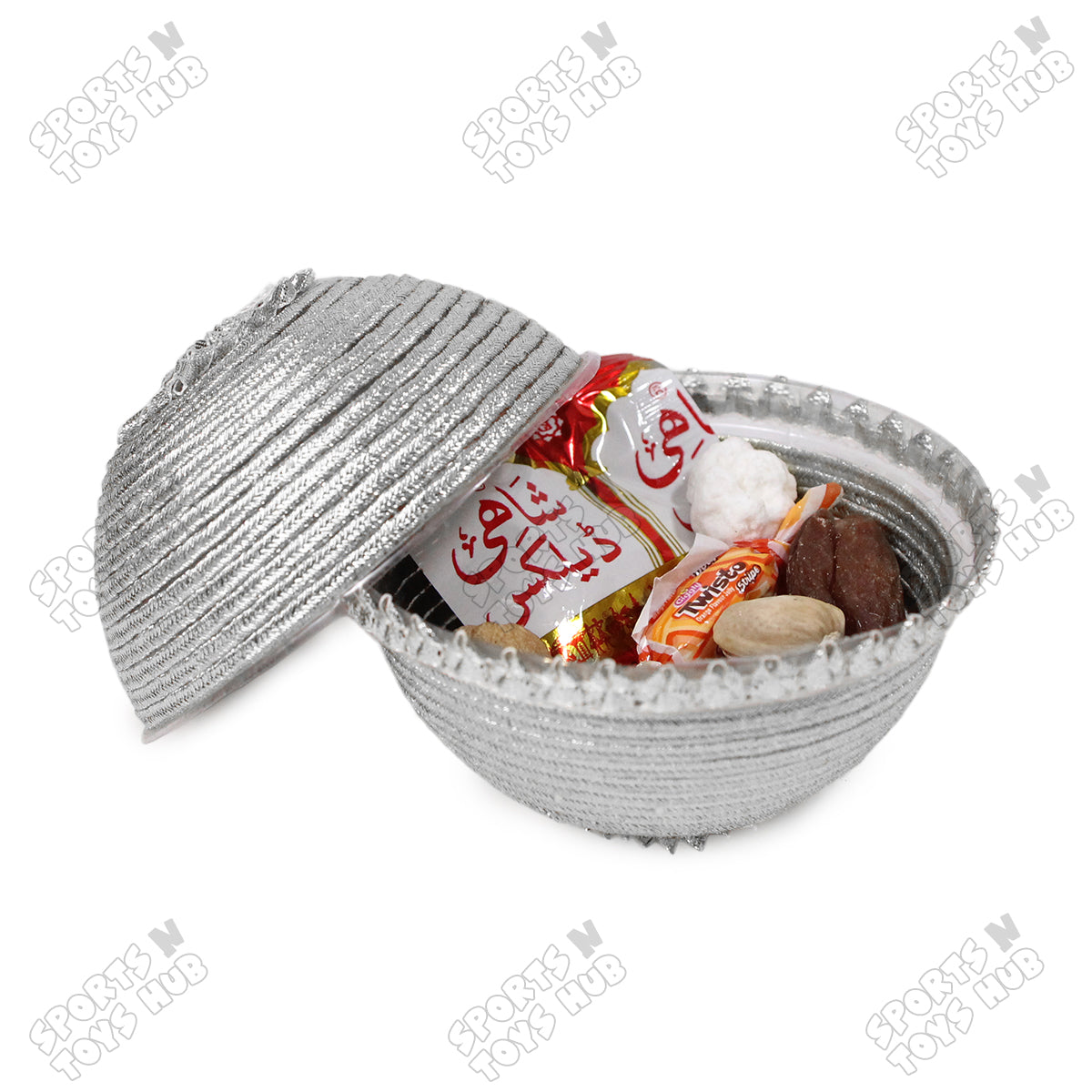 Zari Lace Crafted Plastic Matki Nikkah Bid Favor Boxes