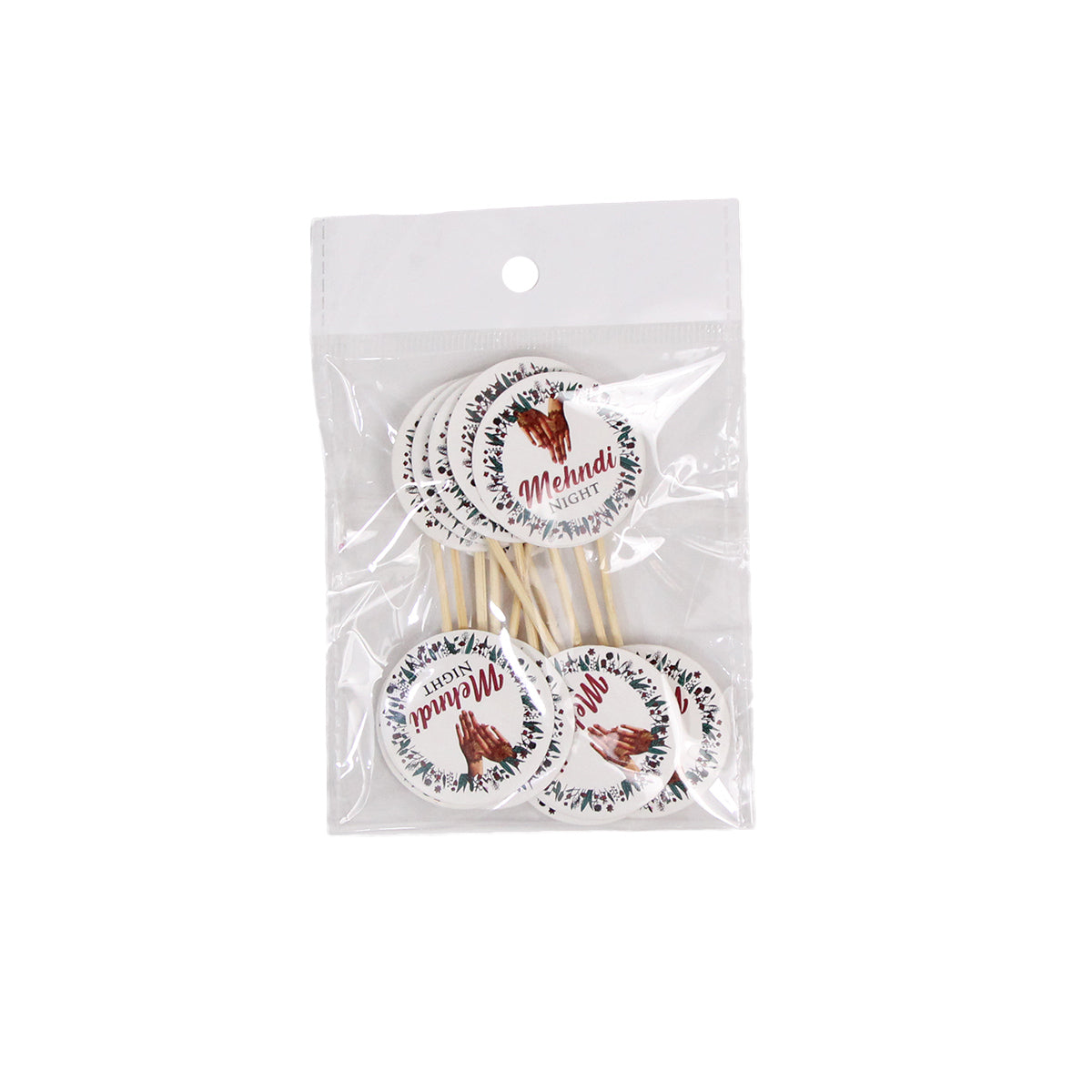 Mehndi Night Sweet & Cup Cake Toppers - Pack Of 12