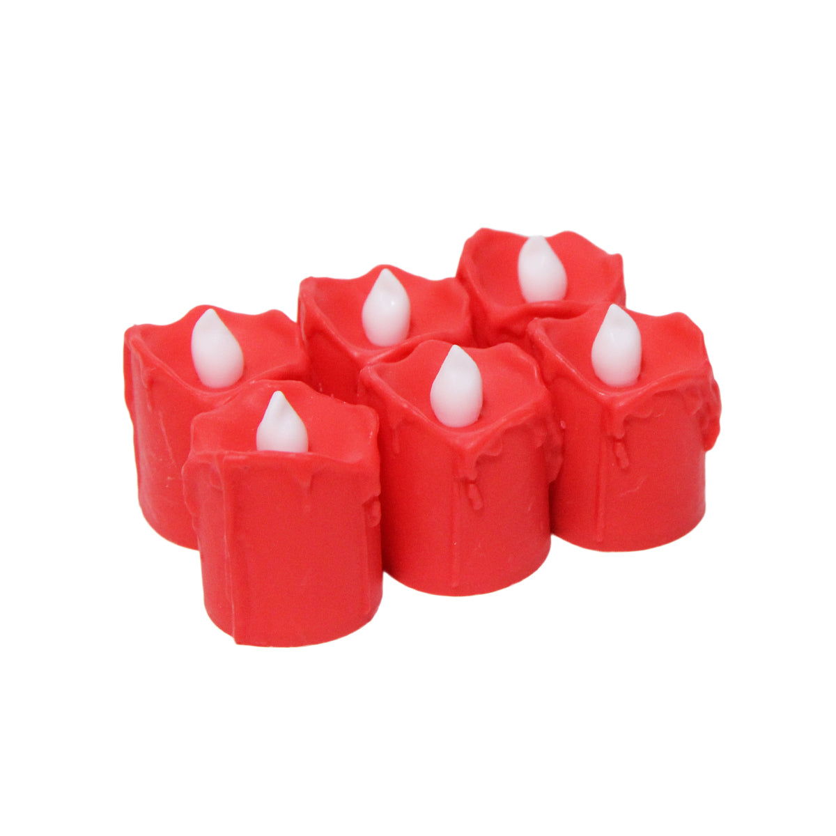 Flameless Dripping Wax LED Candle - 6 Pcs