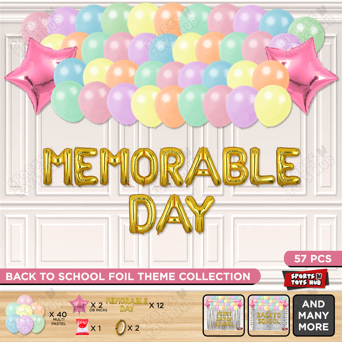 Memorable Day Foil Letters Theme Collection