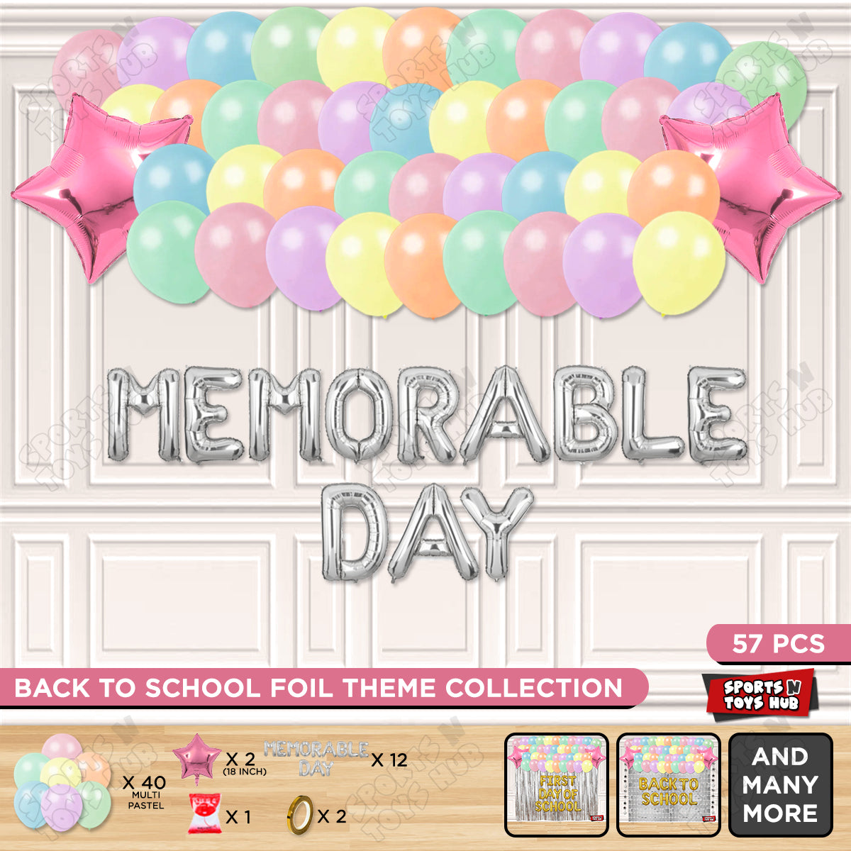 Memorable Day Foil Letters Theme Collection