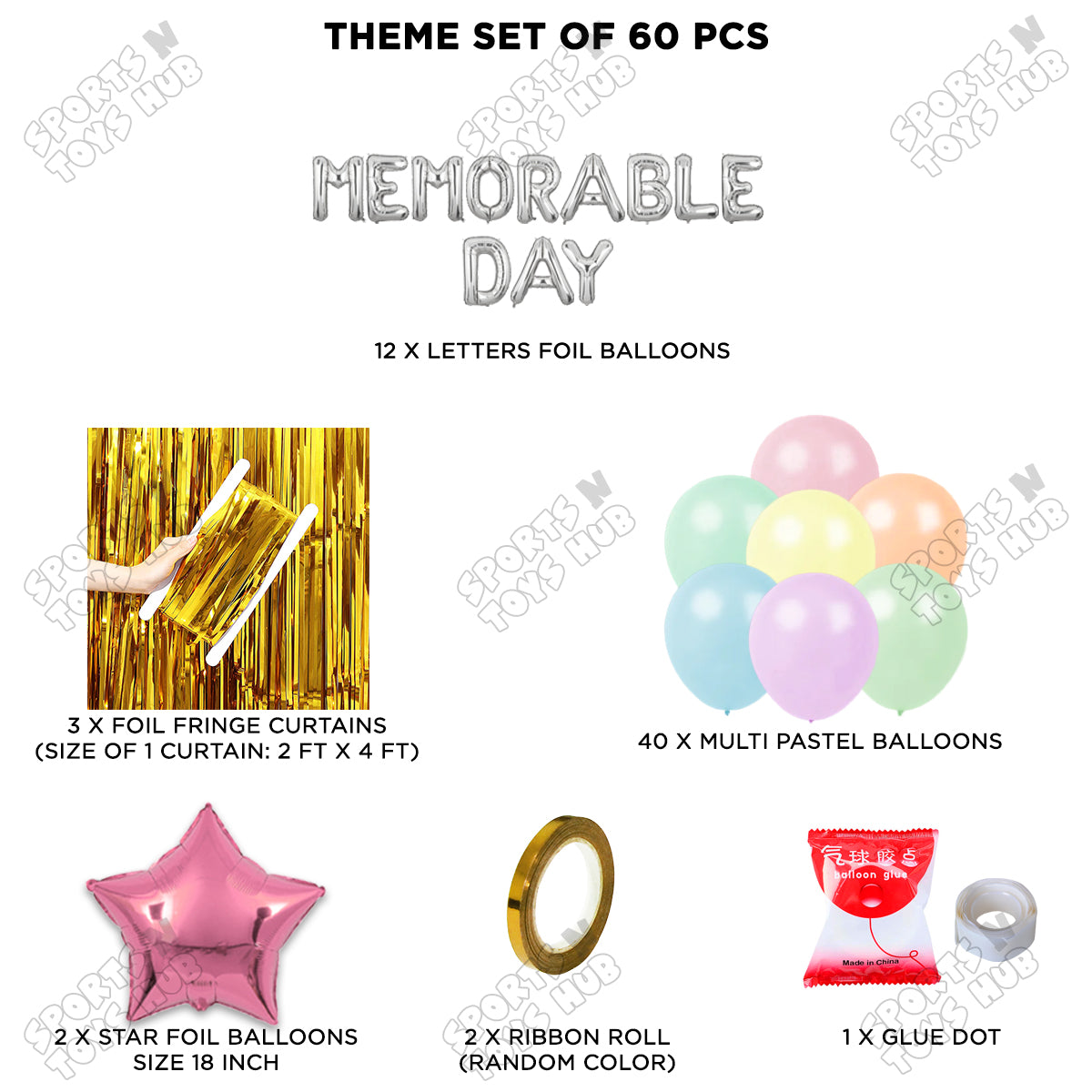 Memorable Day Foil Letters Theme Collection