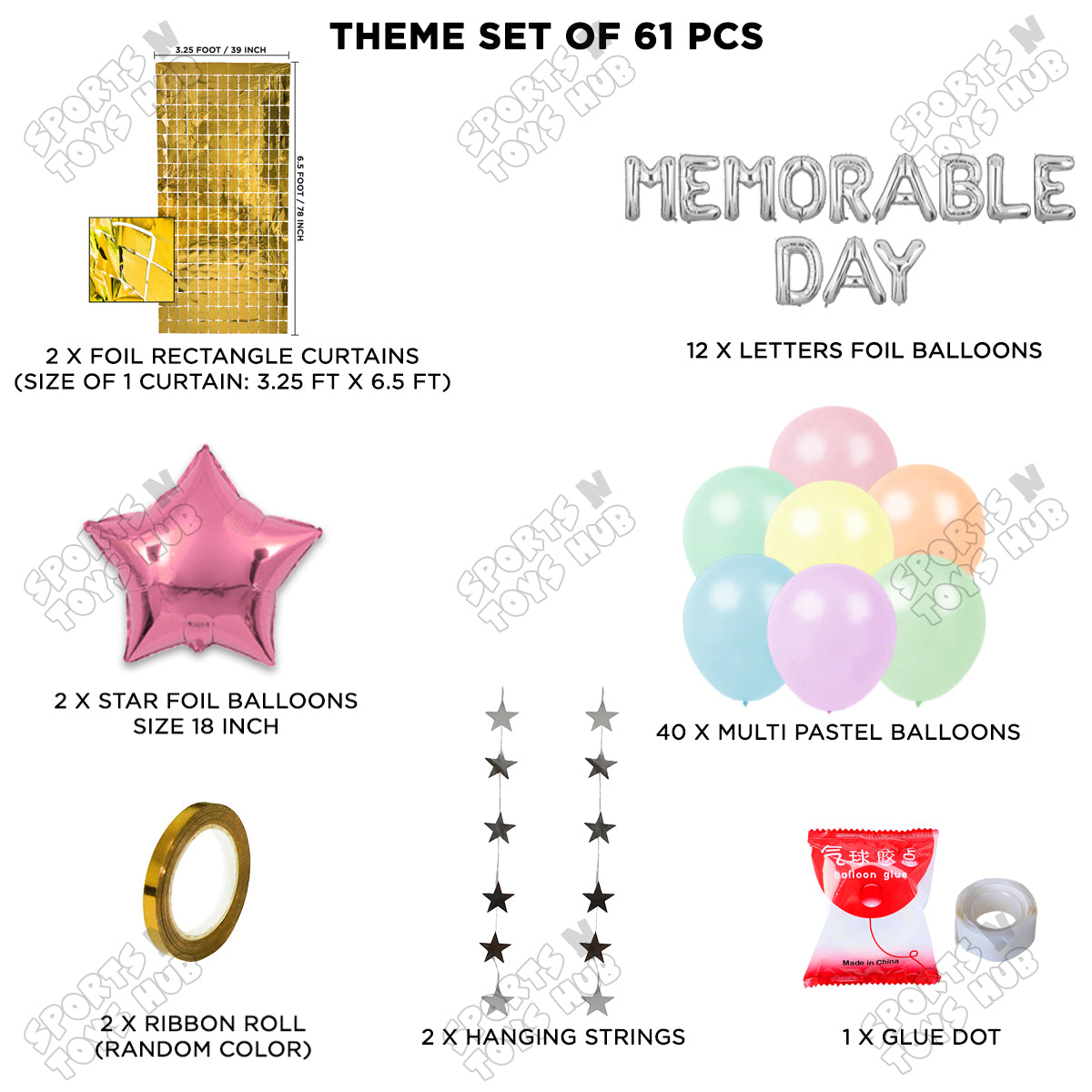 Memorable Day Foil Letters Theme Collection