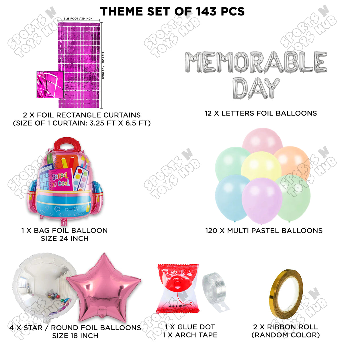 Memorable Day Foil Letters Theme Collection