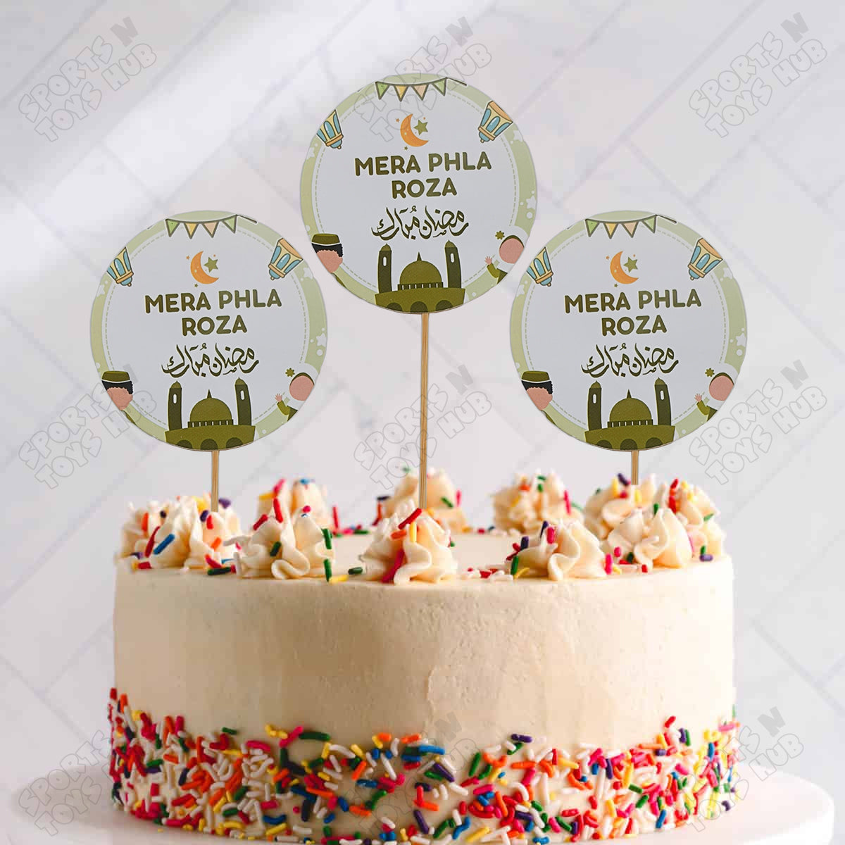 Mera Phela Roza - Printed Card Sweet Toppers - 10 Pcs