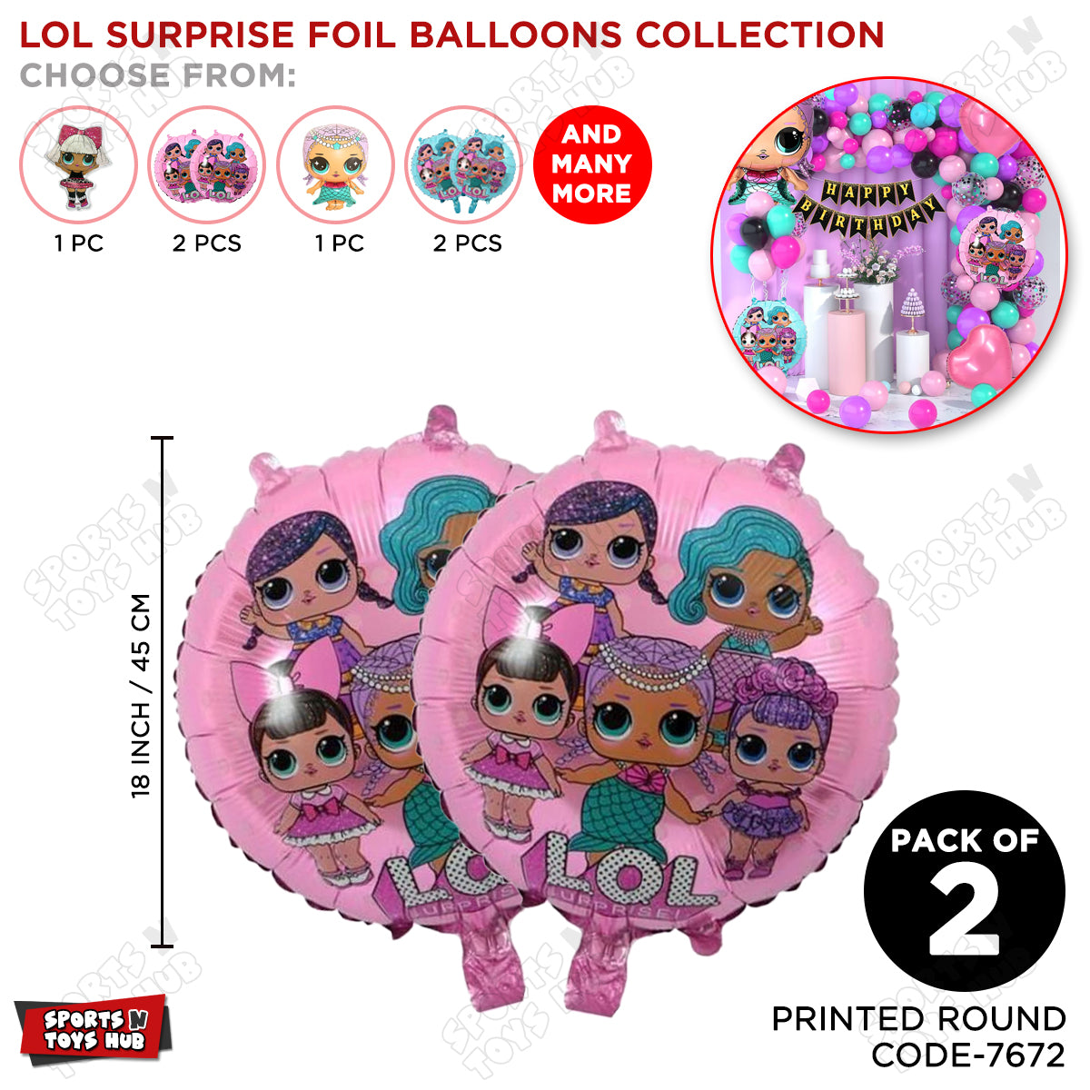 Merbaby Cartoon Round Foil Balloon