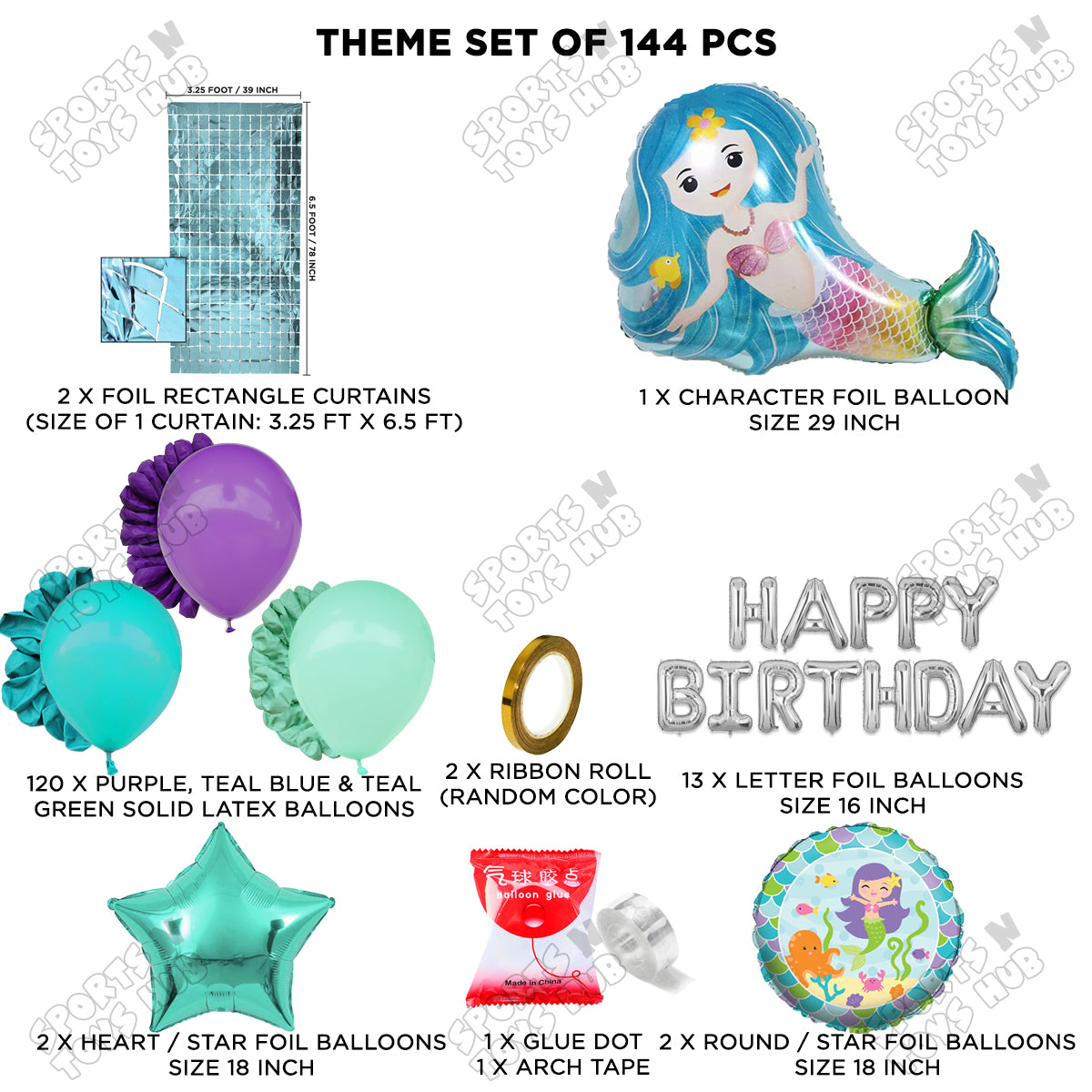 Mermaid Foil Letter Arch Theme Collection