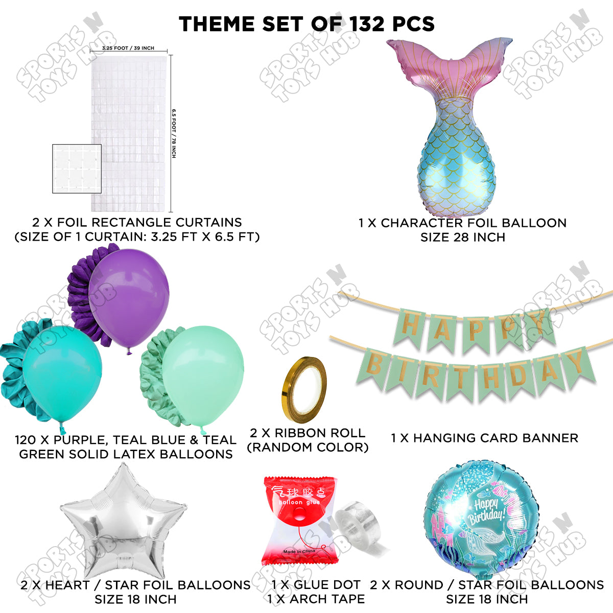 Mermaid Tail Card Banner Arch Theme Collection