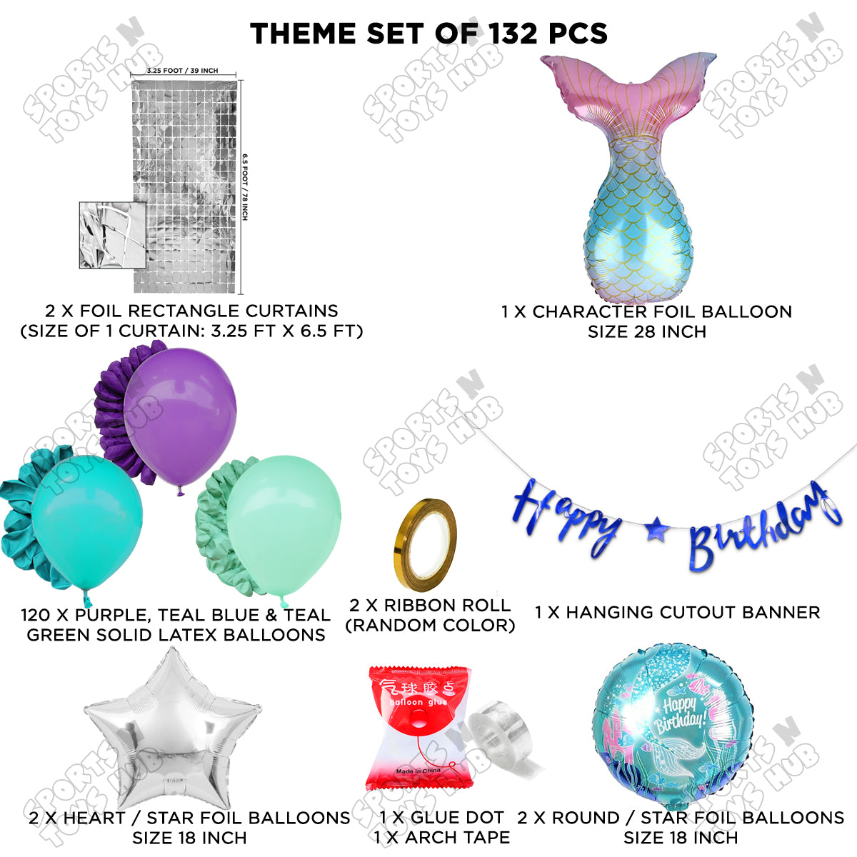 Mermaid Tail Cursive Banner Arch Theme Collection