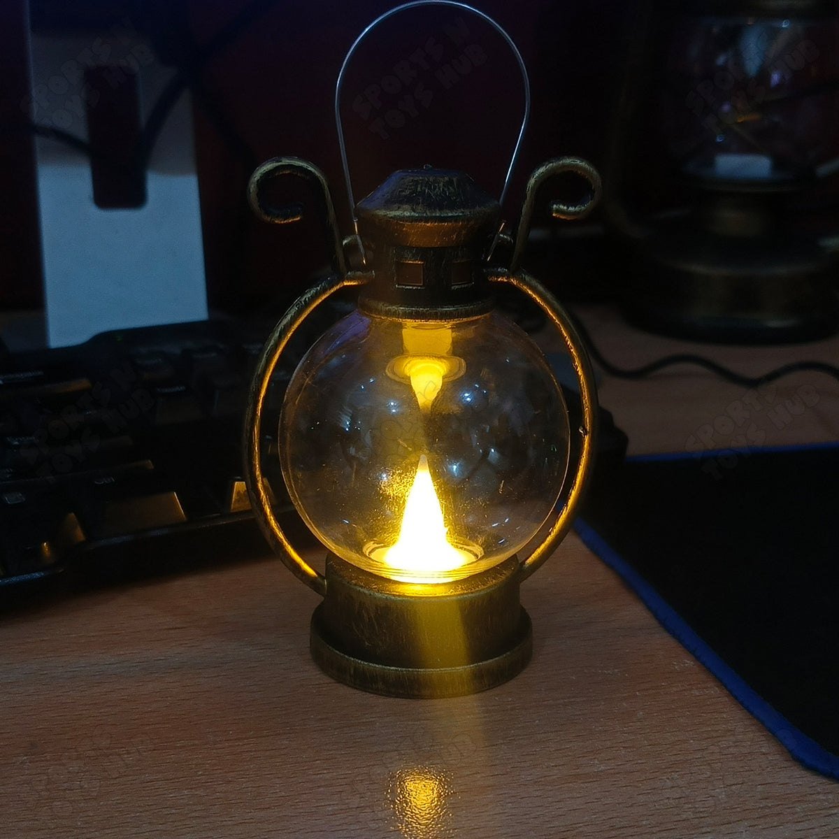 Portable Retro LED Lantern Battery Operated Flameless Electronic Candle Lamp