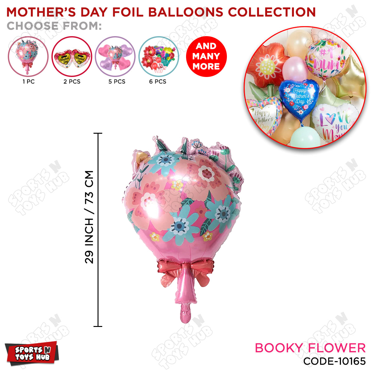 Happy Mothers Day Flower Bouquet Foil Balloon