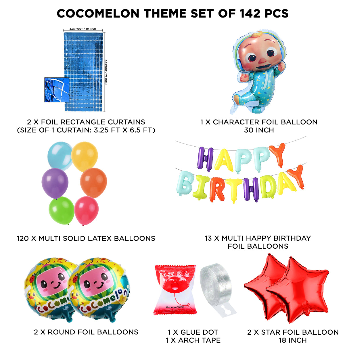 C0C0-Melon HBD Foil Balloon Arch Theme