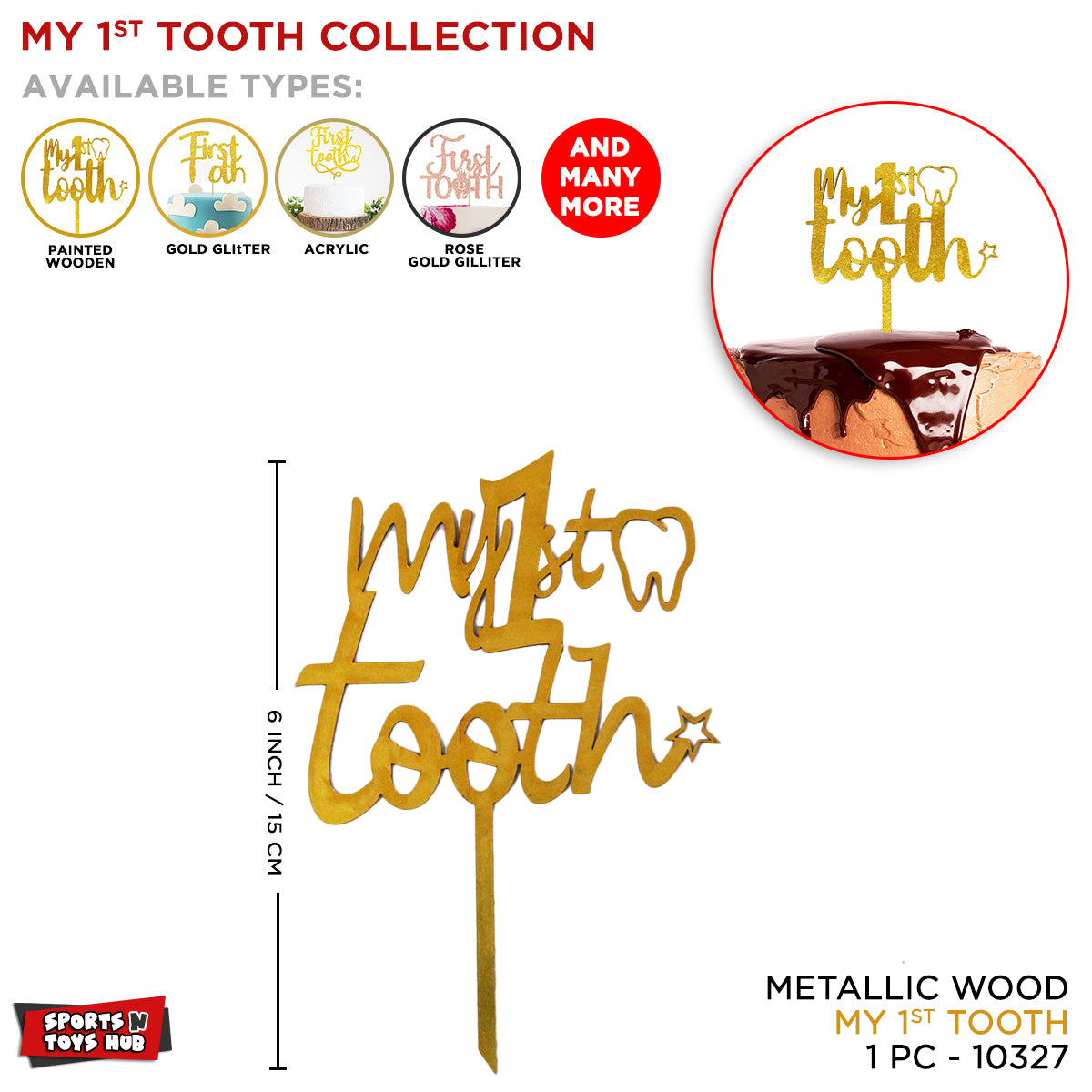 First Tooth Cake Topper Collection