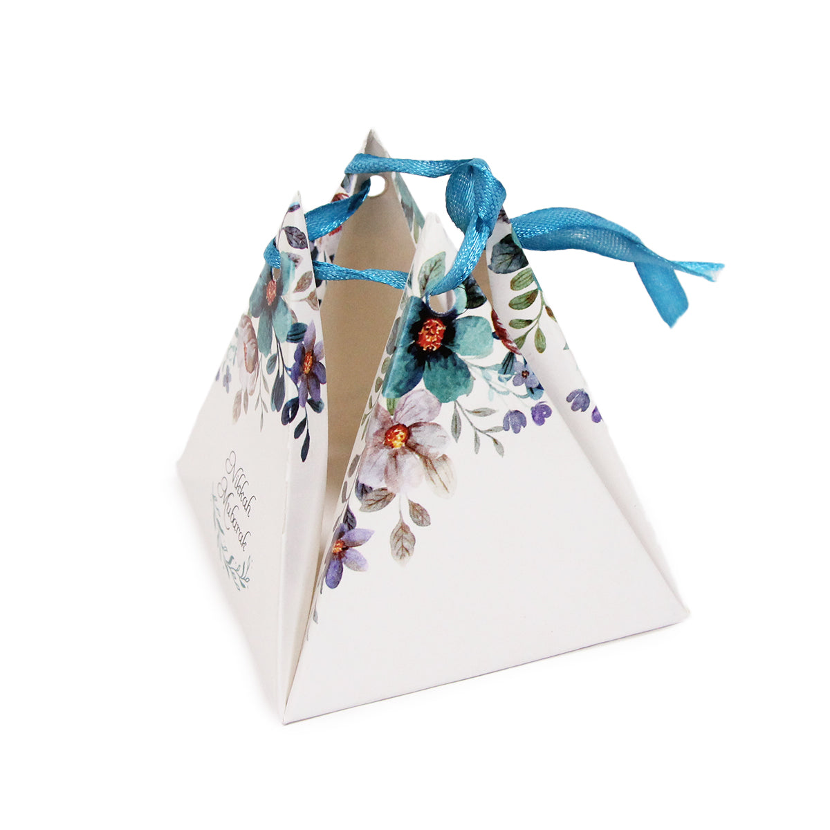 Floral Pyramid Favor Qabool Hai Flower Print Bid Box