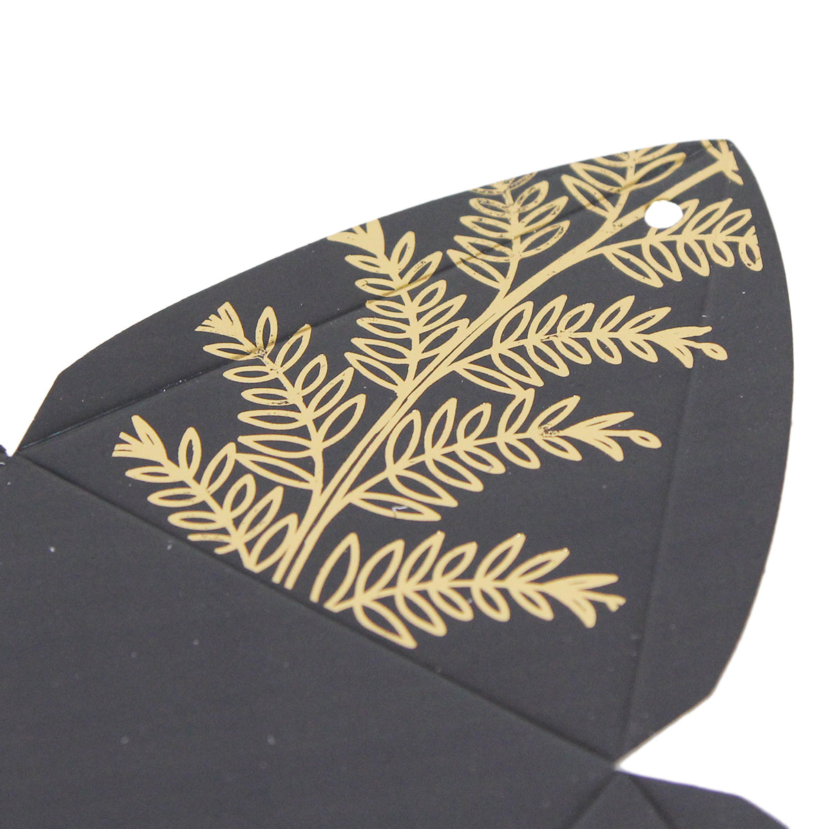 Floral Foil Printed Pyramid Favor Leaf Print Bid Box Collection