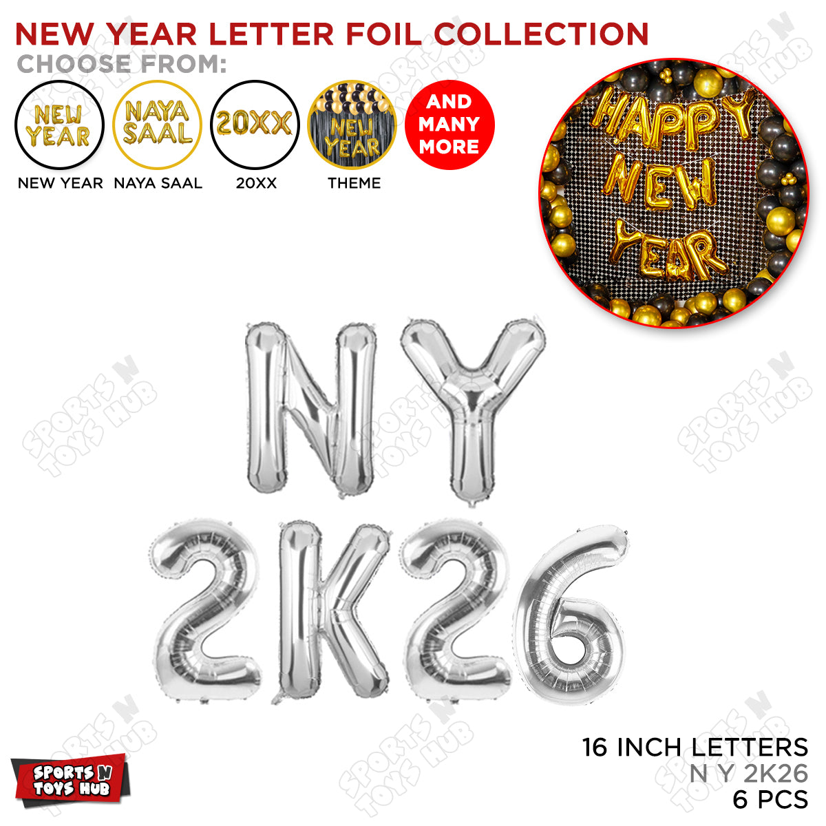 NY 2026 Foil Letter Collection