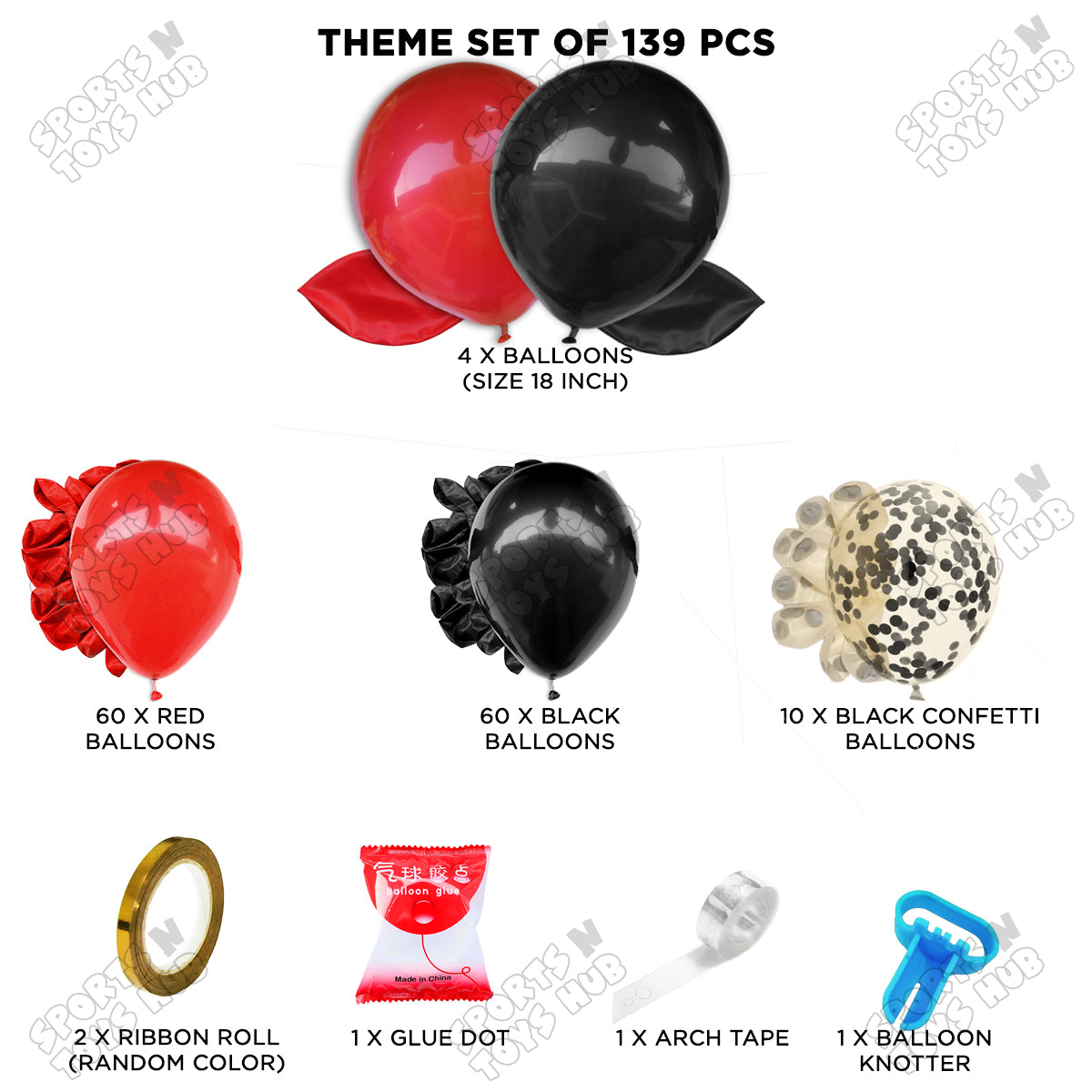 Red & Black Garland Theme Set
