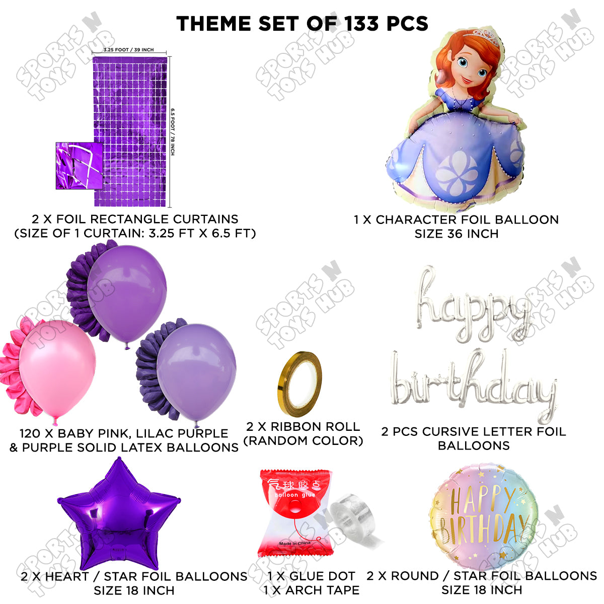 Sofi@ Foil Cursive Letter Arch Theme