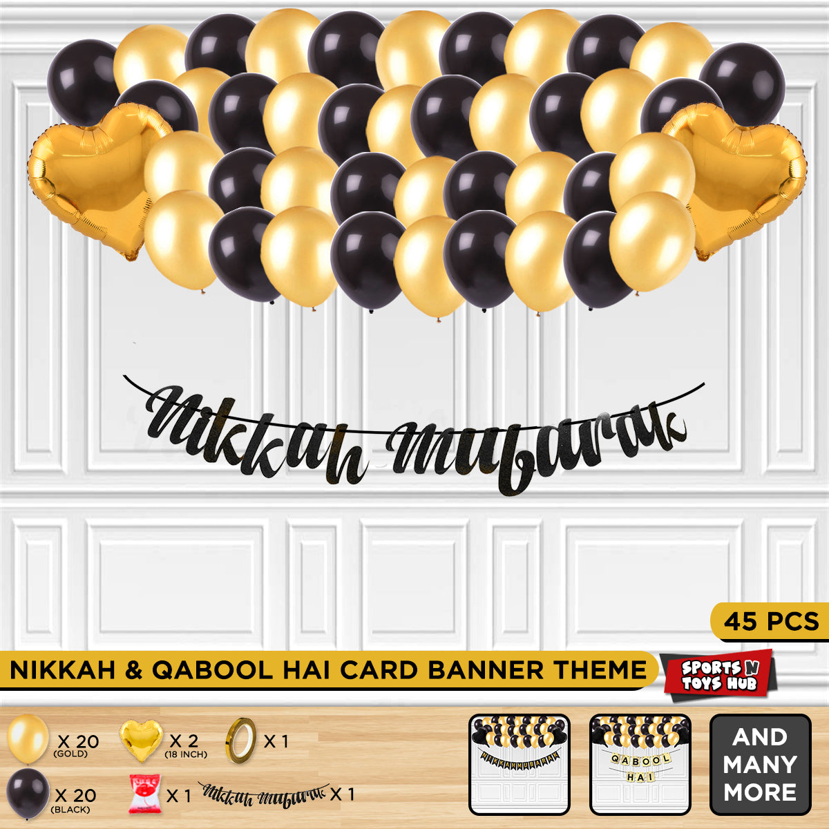 Nikkah Mubarak Cutout Banner Theme Without Curtain