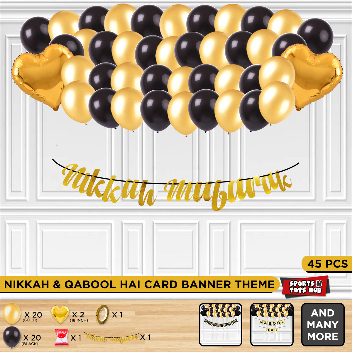 Nikkah Mubarak Cutout Banner Theme Without Curtain