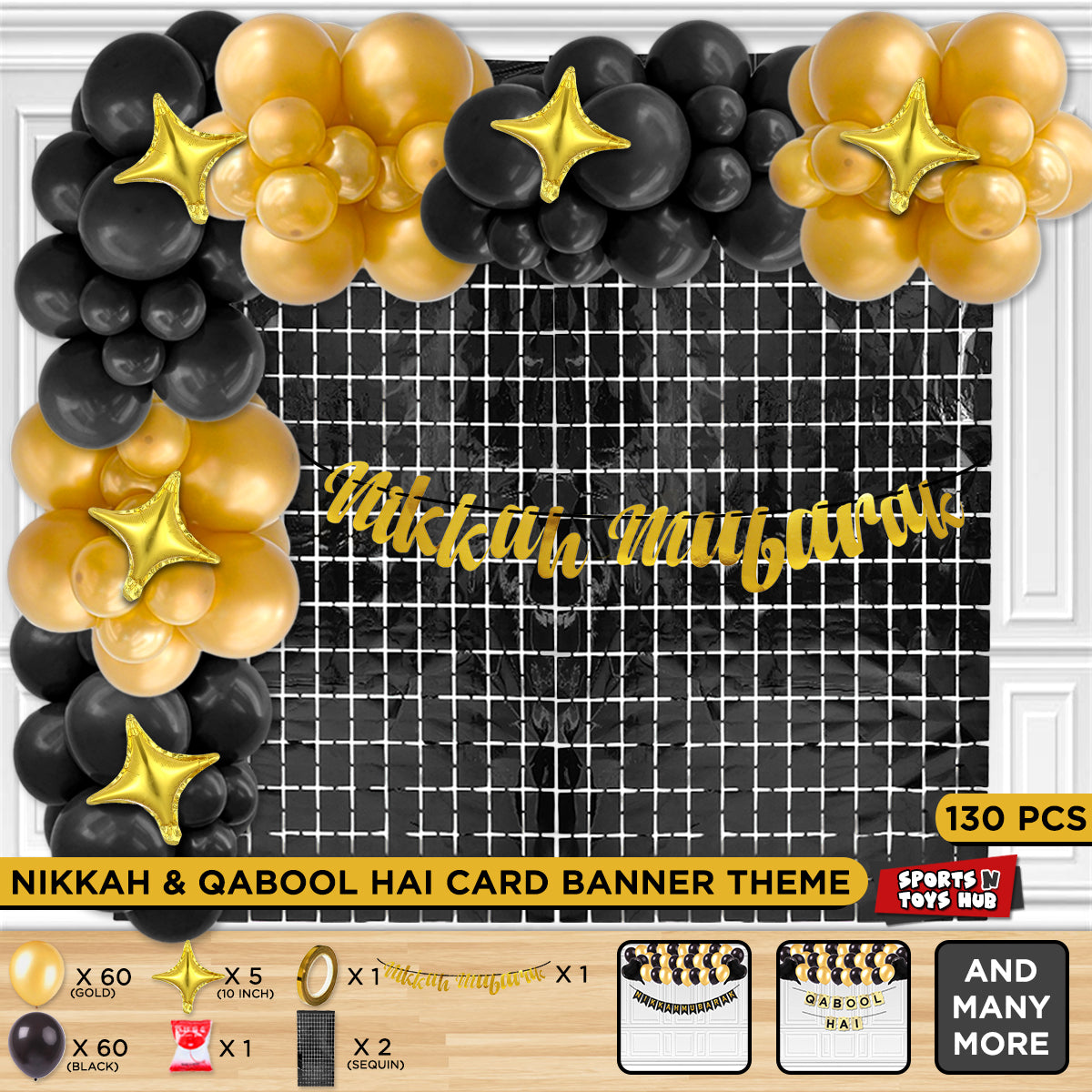 Nikkah Mubarak Cutout Banner Arch Theme