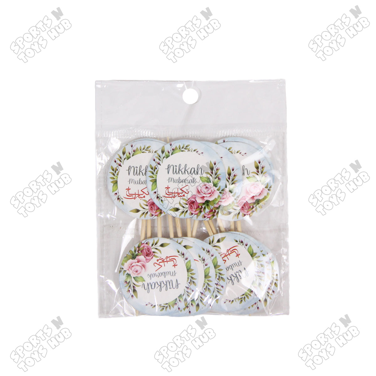 Nikkah Mubarak Sweet & Cup Cake Toppers - Pack Of 12