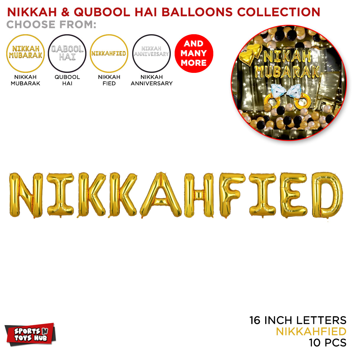 Nikkah Field Foil Letter Collection