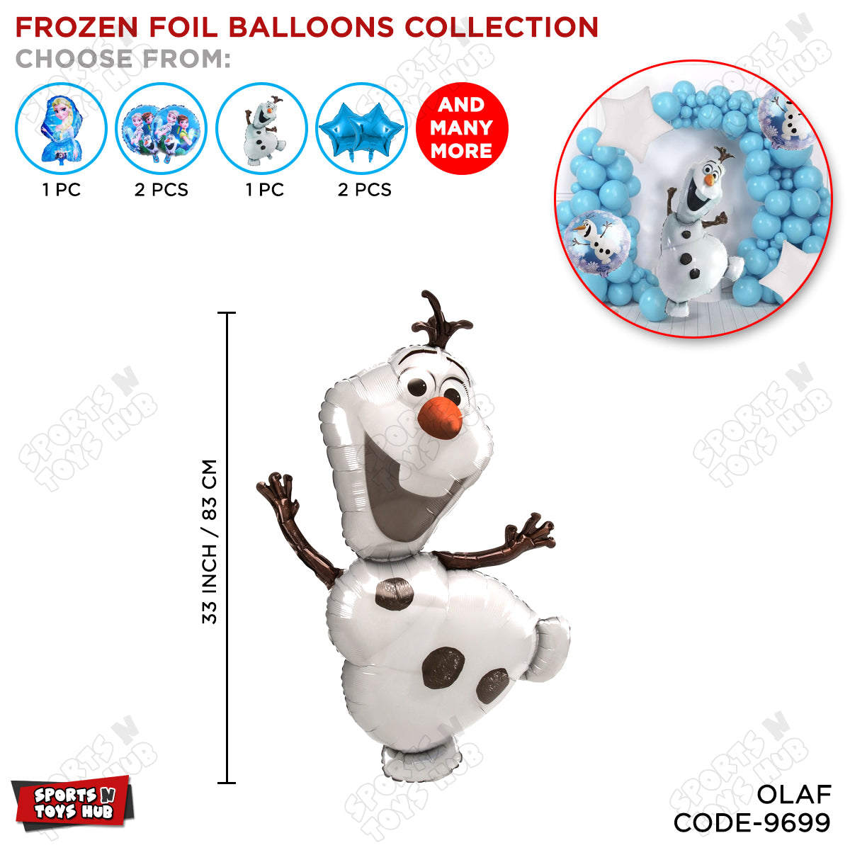 Olaf Frozen Character Foil Balloon