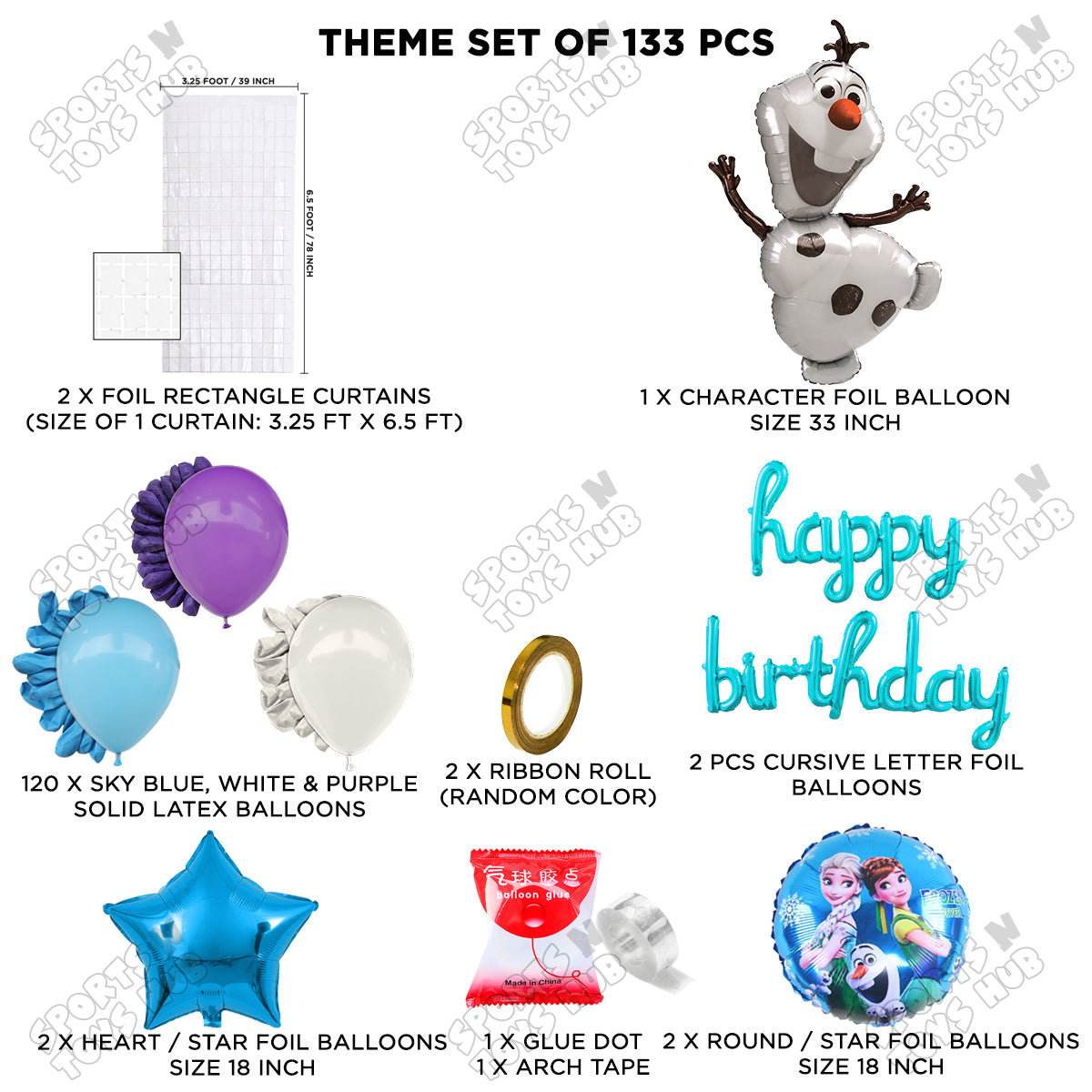 FrOzen Olaf Foil Letter Arch Theme Collection