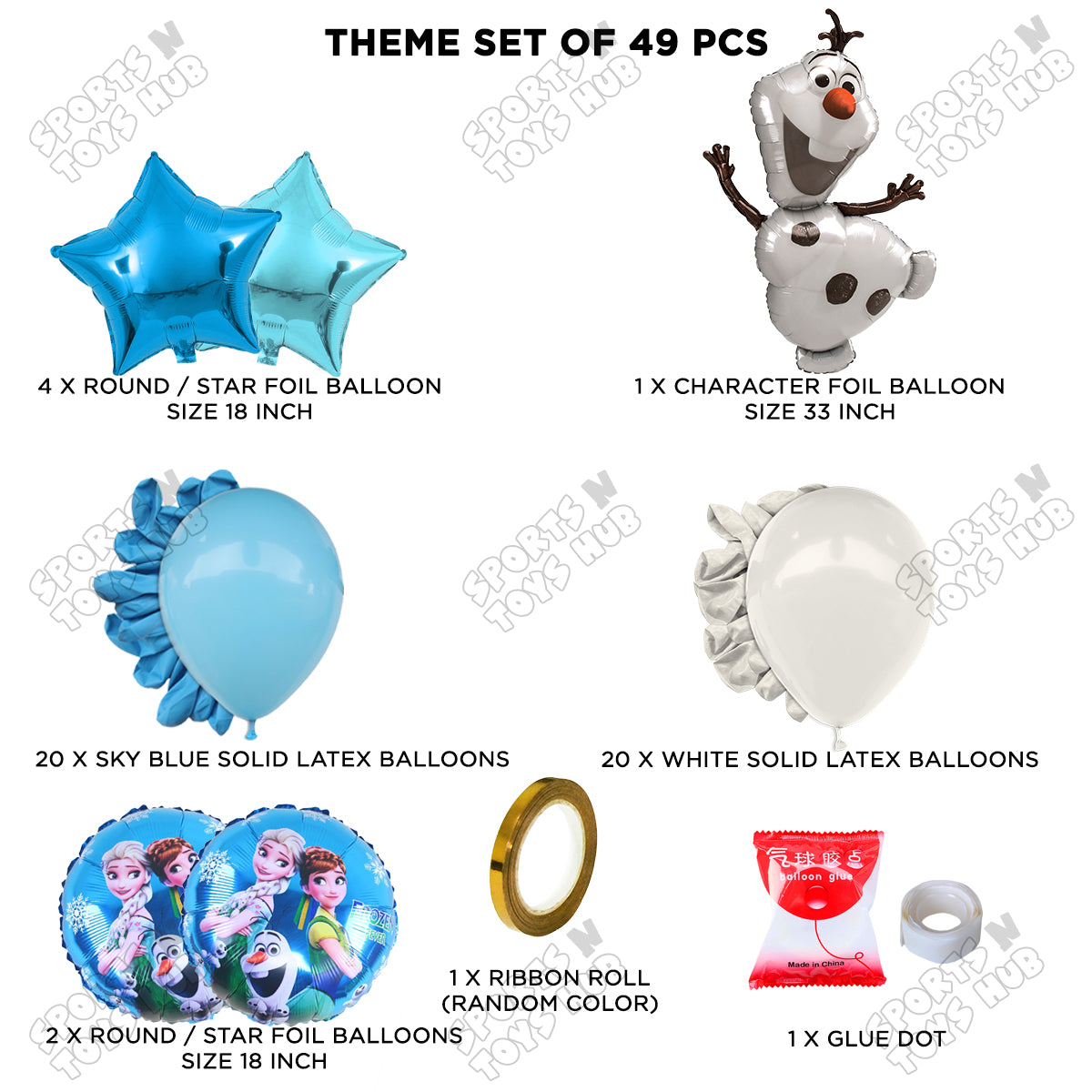 Olaf Fr0zen Character Foil Balloon Theme Collection