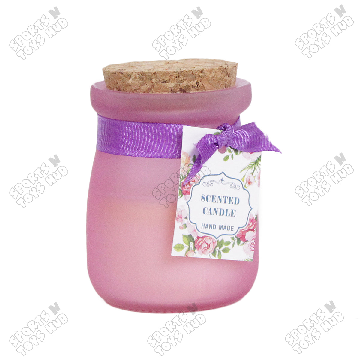 Handmade Wax Scented Jar Candle - Purple