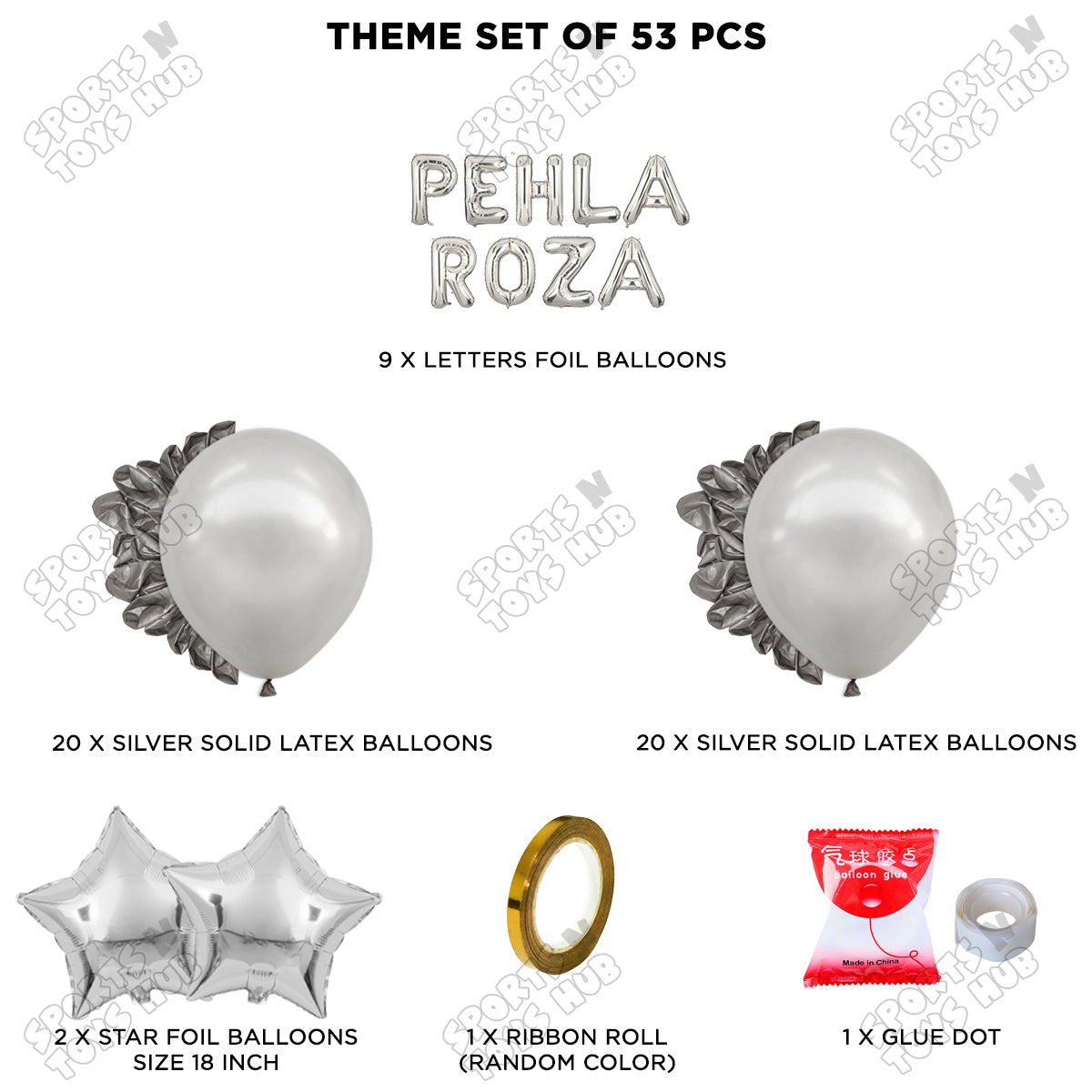 Pehla Roza Foil Balloon Garland Theme Collection
