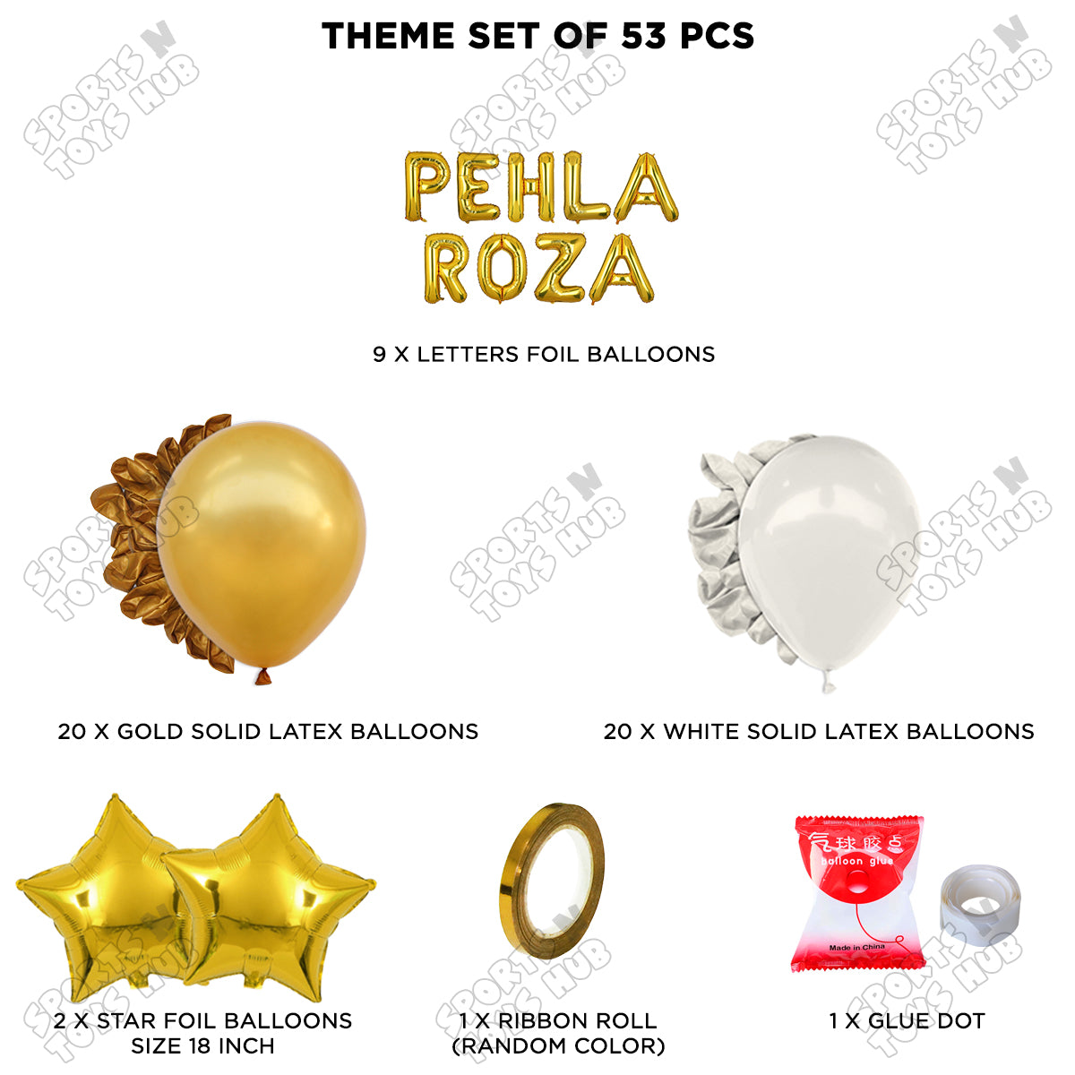 Pehla Roza Foil Balloon Garland Theme Collection