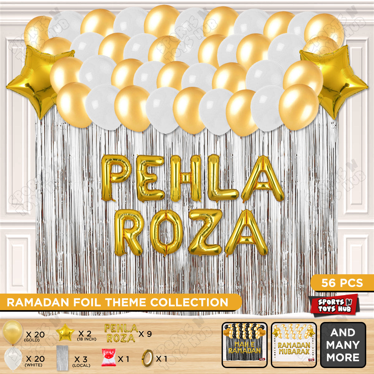 Pehla Roza Foil Balloon Curtain Theme Collection