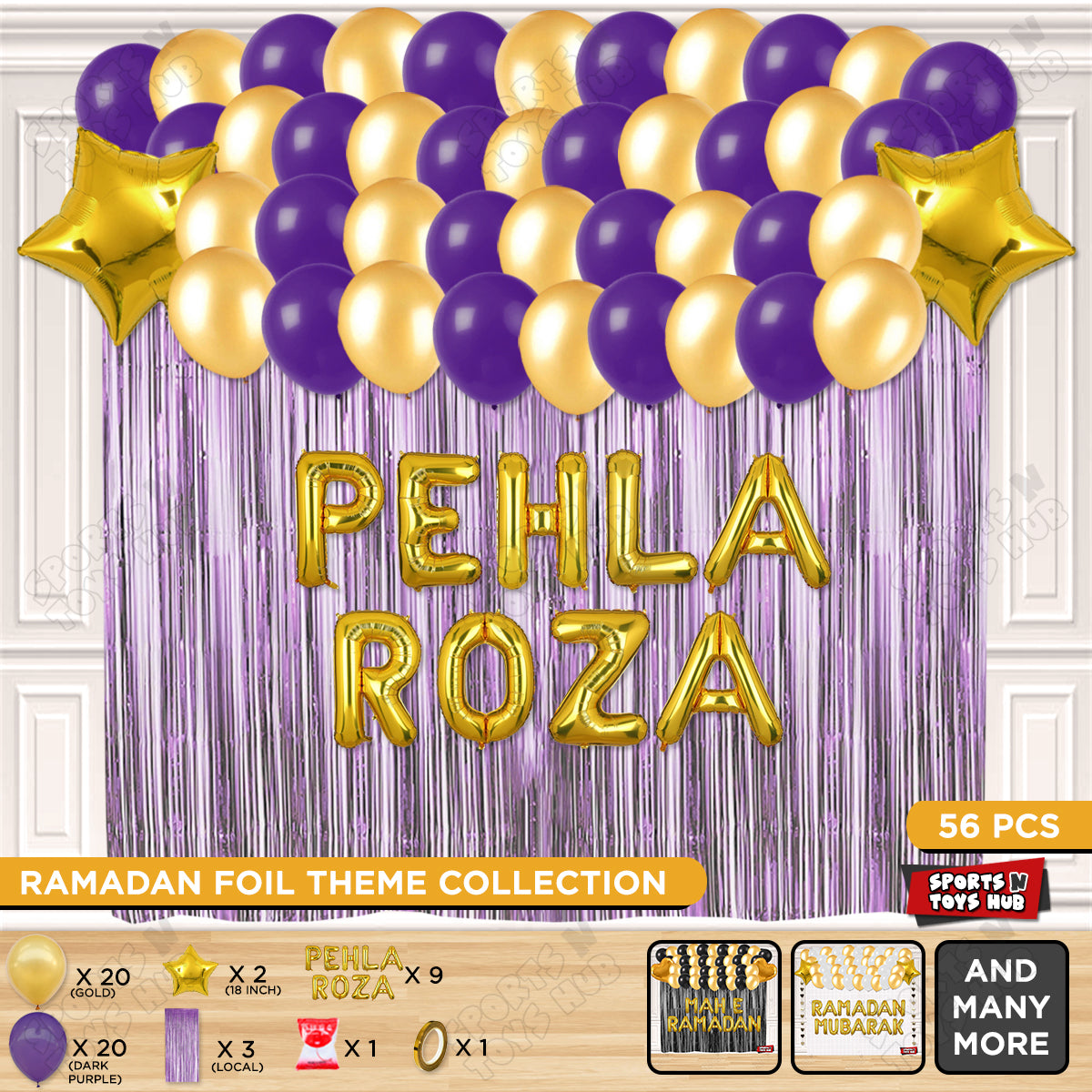 Pehla Roza Foil Balloon Curtain Theme Collection