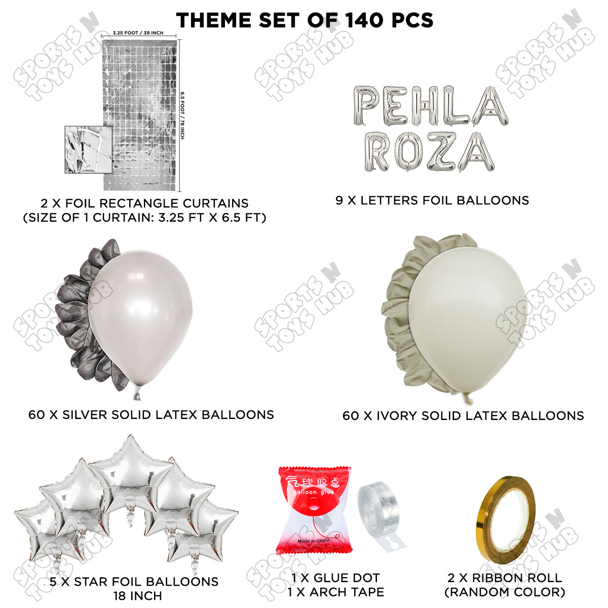 Pehla Roza Foil Balloon Arch Theme Collection
