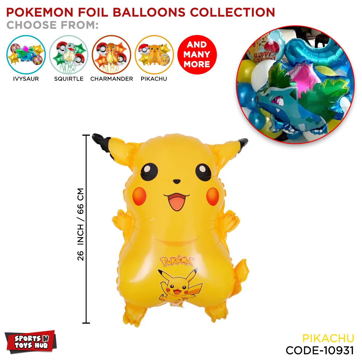 Pika-chu Foil Balloon