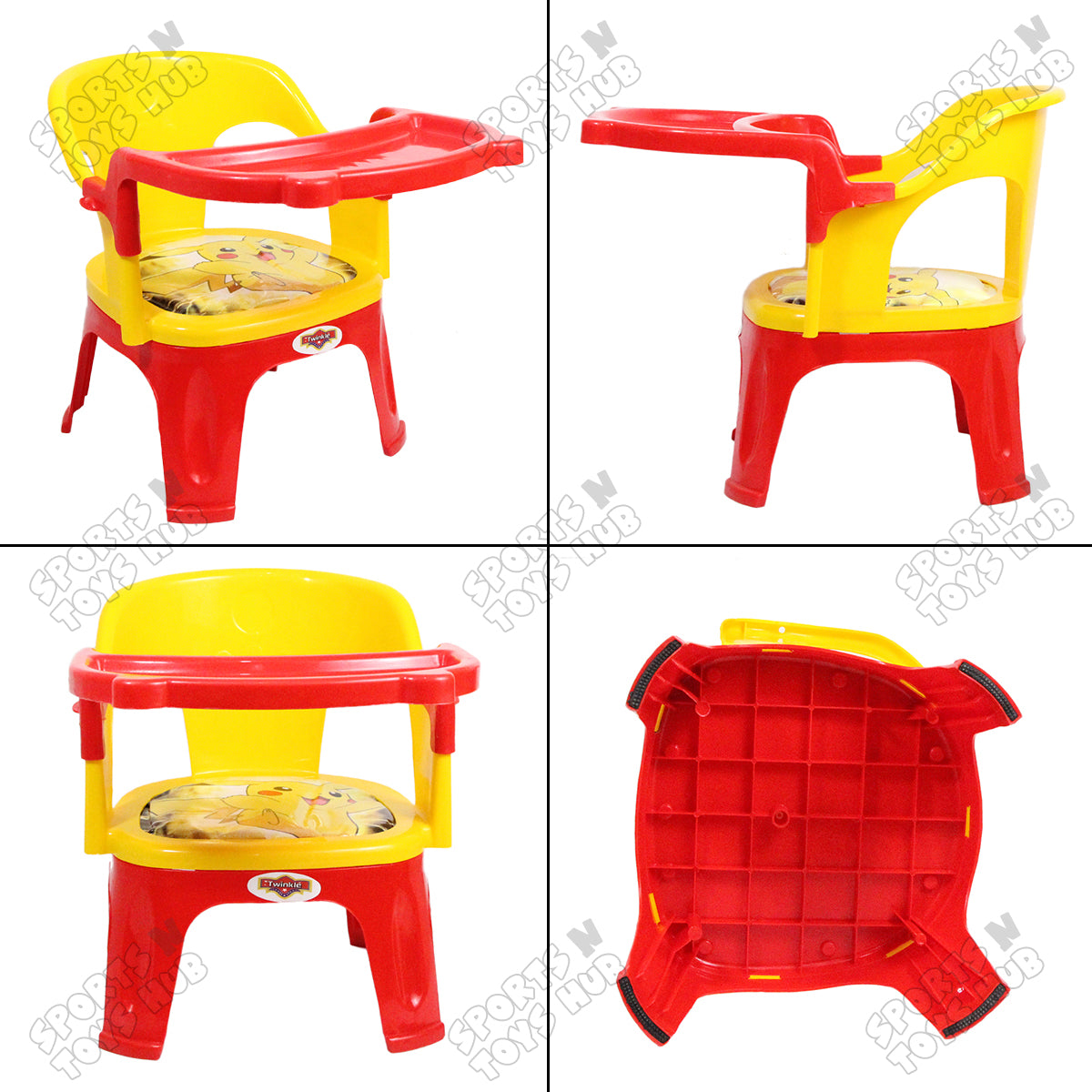 Pikachu Cartoon Printed Infant Dinning Chair