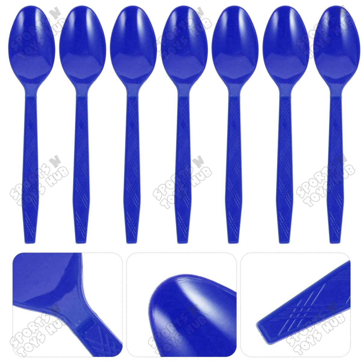 Disposable Solid Color Pure Plastic Spoons - Pack Of 20