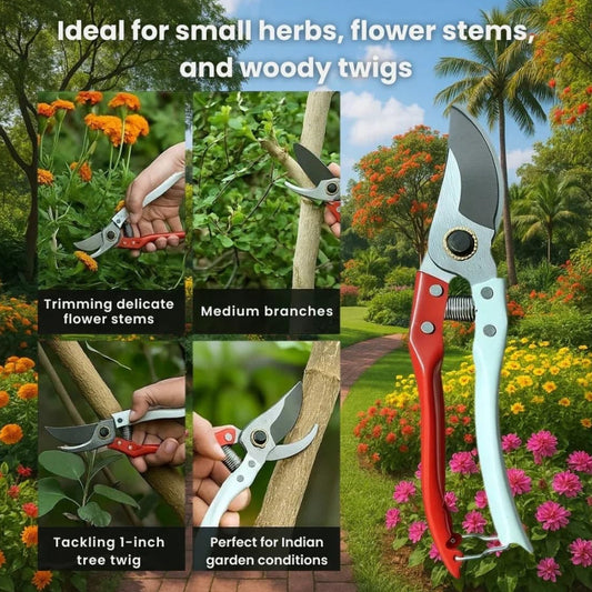 Pruning Scissors Garden Shears – Heavy Duty Plant Trimmer & Pruner Tool for Gardening