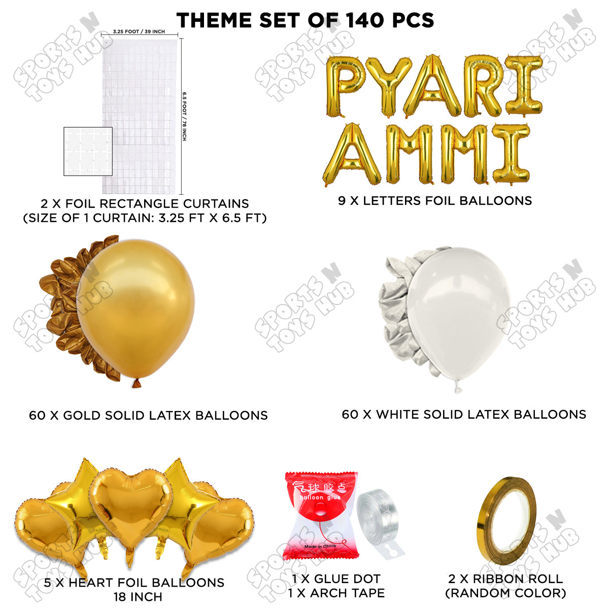 Pyari Ammi Foil Letter Arch Theme Collection