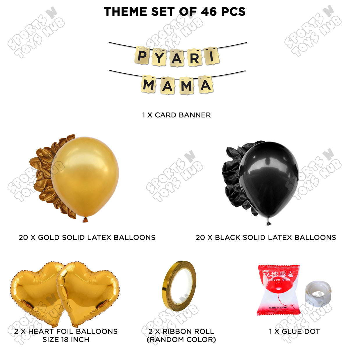 Pyari Mama Shinny Gold Card Banner Theme Collection