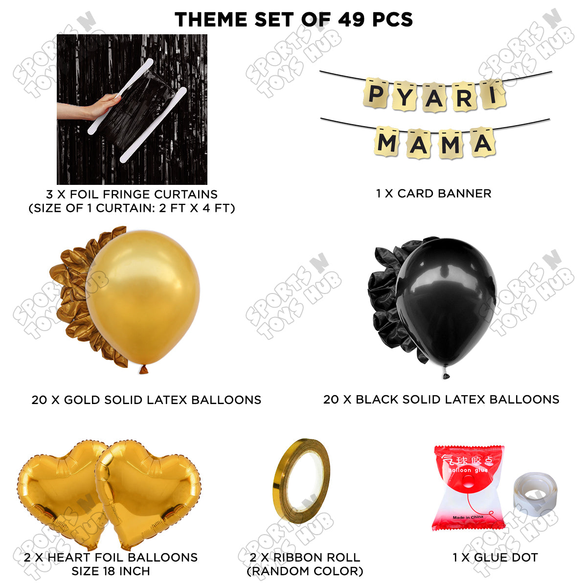 Pyari Mama Shinny Gold Card Banner Theme Collection